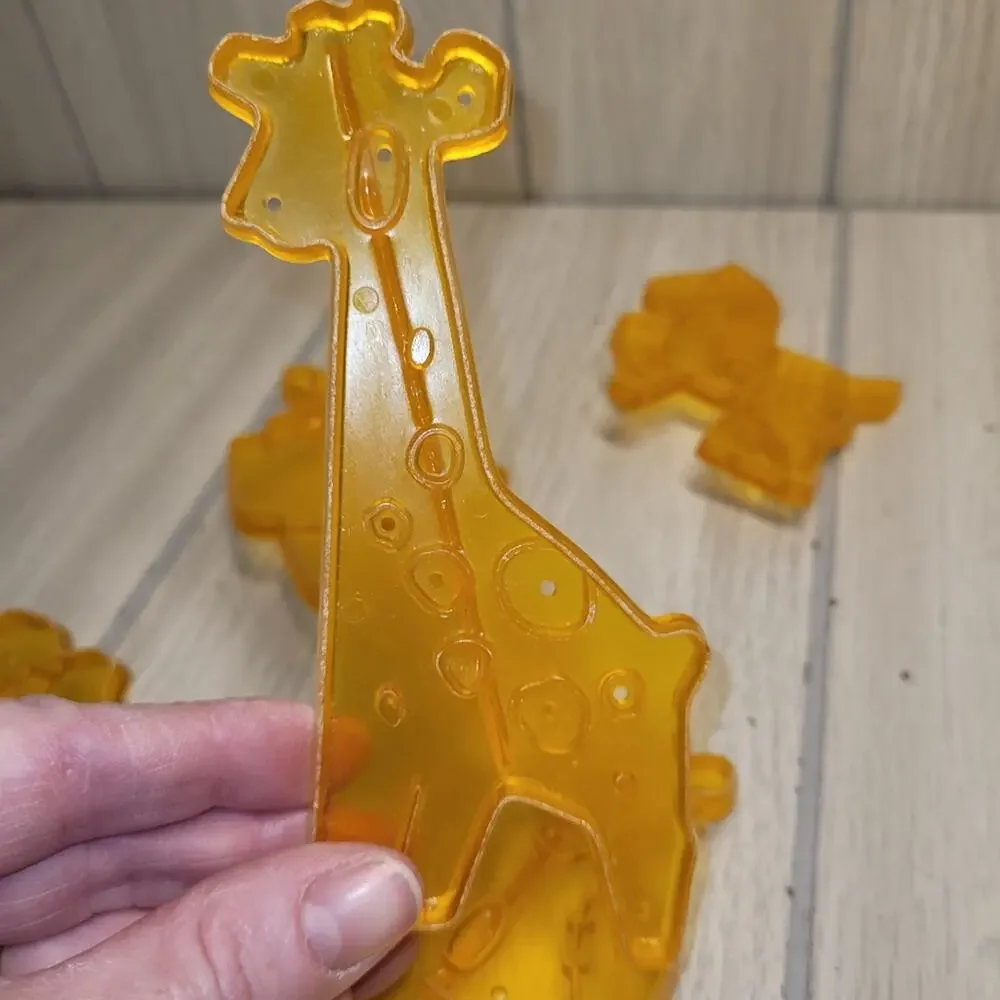 Vtg 1966 Quaker Oat Co Plastic Circus Cookie Cutters Set Of 6 Kids Birthday